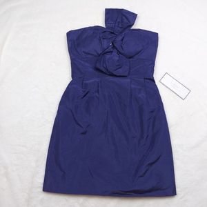 J. Crew Blue Purple Special Occasion Parties Strapless Mini Dress Lined Size 2P